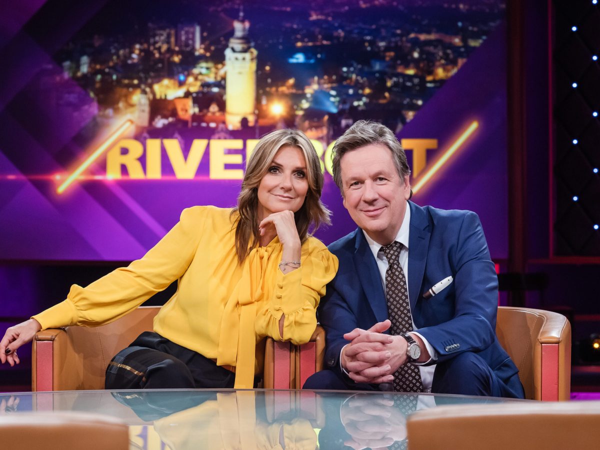 Kim Fisher und Jörg Kachelmann moderieren gemeinsam die MDR-Talkshow RIVERBOAT