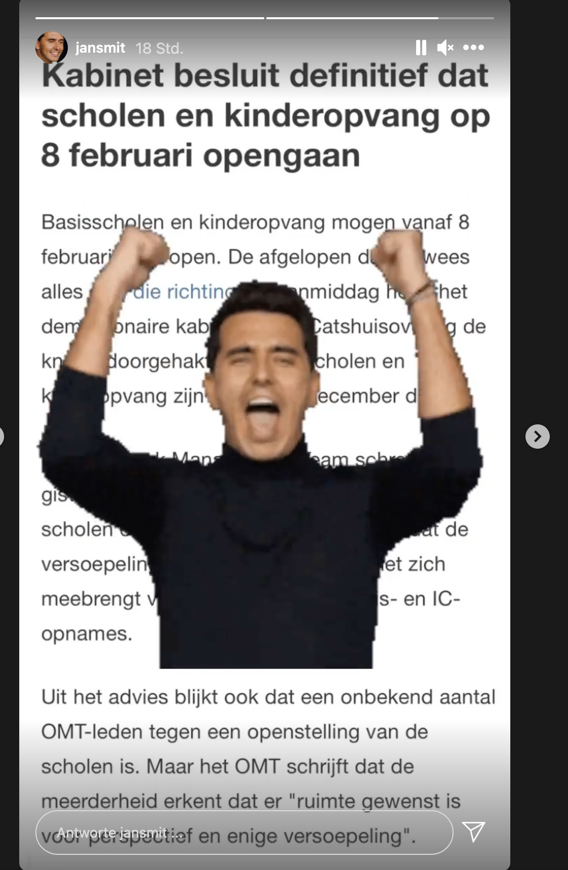 jan smit instagram story