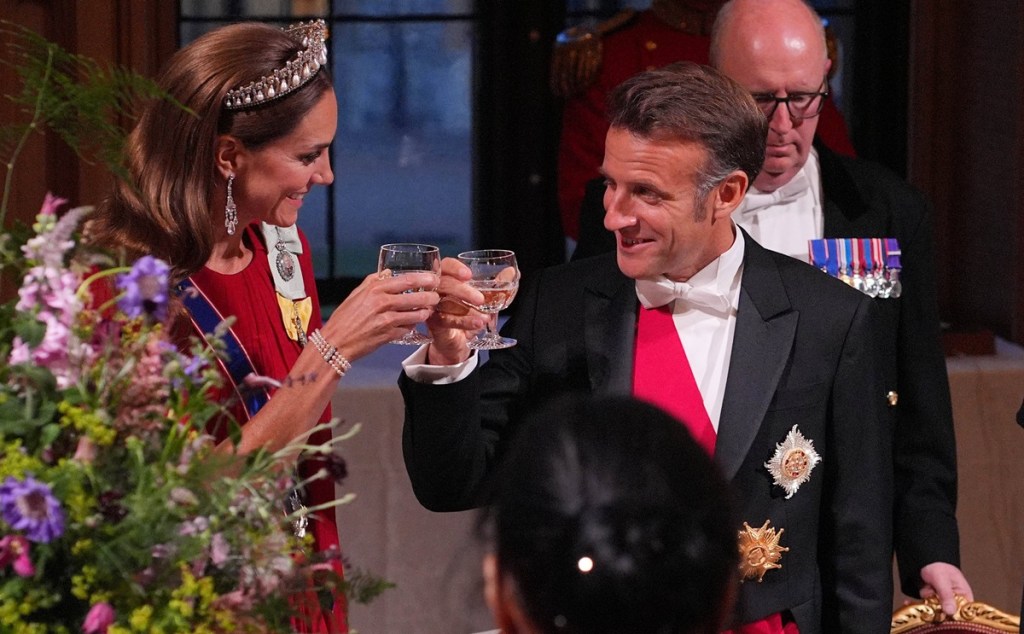 Kate Middleton empfängt Macron beim Staatsbankett – seine Geste bleibt nicht unbemerkt