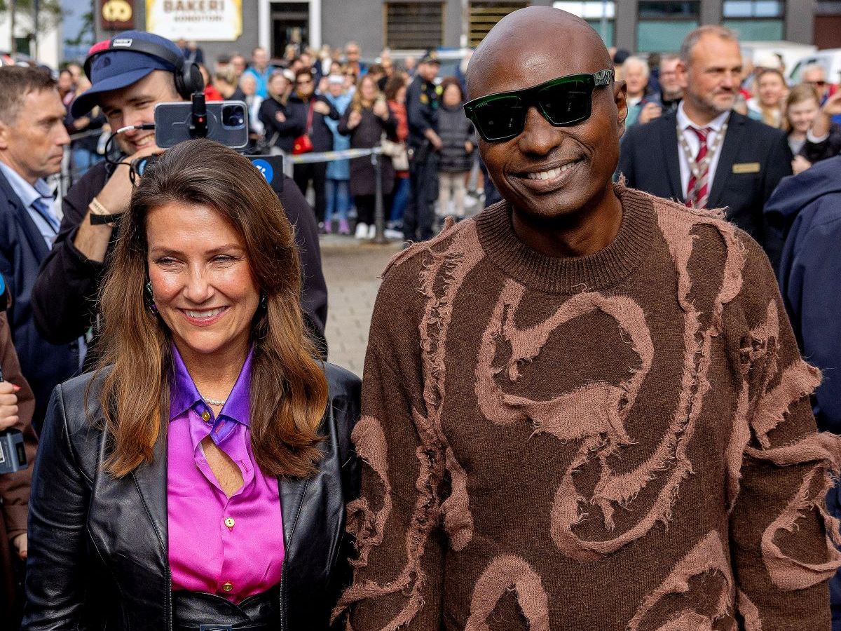 30-08-2024 Norway Princess Martha Louise and and American Shaman Durek Verrett arriving for a boat trip along the Geiranger Fjord to Geiranger village for the upcoming wedding of Princess Martha Louise and and American Shaman Durek Verrett. Â Copyright: xPPEx