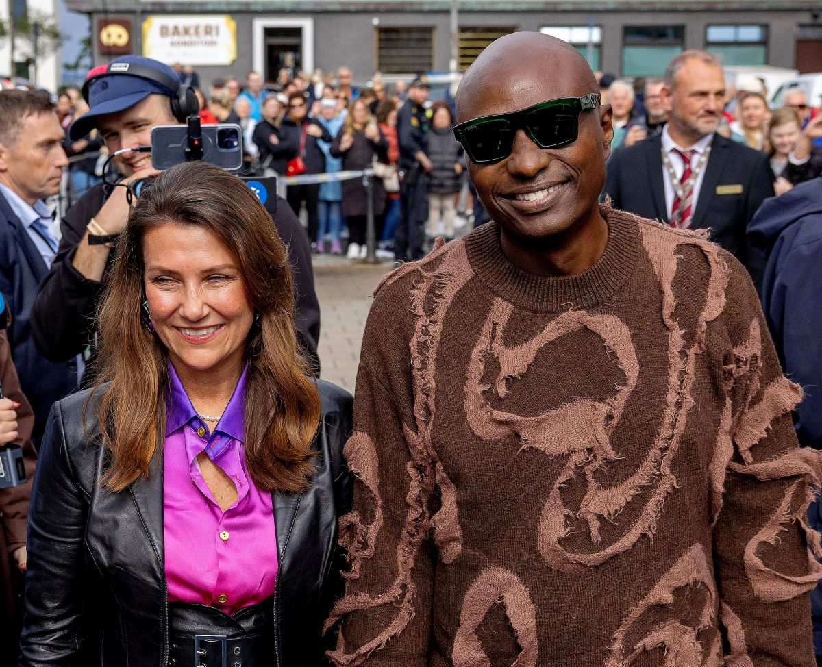 30-08-2024 Norway Princess Martha Louise and and American Shaman Durek Verrett arriving for a boat trip along the Geiranger Fjord to Geiranger village for the upcoming wedding of Princess Martha Louise and and American Shaman Durek Verrett. Â Copyright: xPPEx